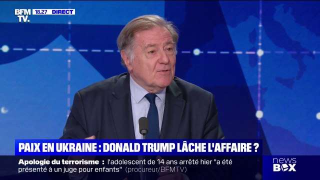 Possible retrait américain des négociations de paix en Ukraine: Claude Blanchemaison craint une situation difficile pour les Ukrainiens