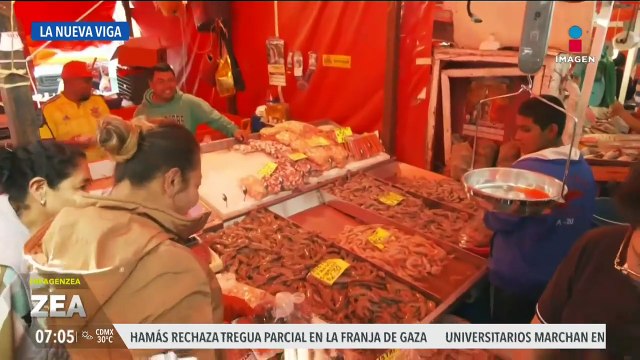 Así el precio de pescados y mariscos en el mercado La Nueva Viga