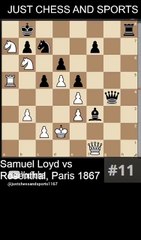 Samuel Loyd defeats Rosenthal with the two Knights checkmate