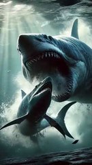 Megalodon vs Baby Shark: The Ultimate Sea Battle! 🦈💥 #MegalodonAttack