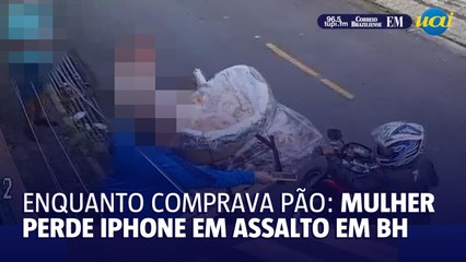Mulher perde iPhone em assalto enquanto compra pão na porta de casa em BH
