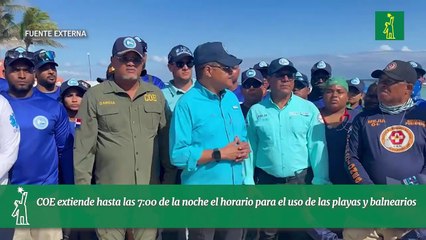 COE extiende hasta las 7:00 de la noche el horario para el uso de las playas y balnearios