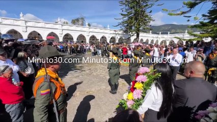Honras fúnebres del subintendente Nelson Humberto Cárdenas Carmona en Sonsón