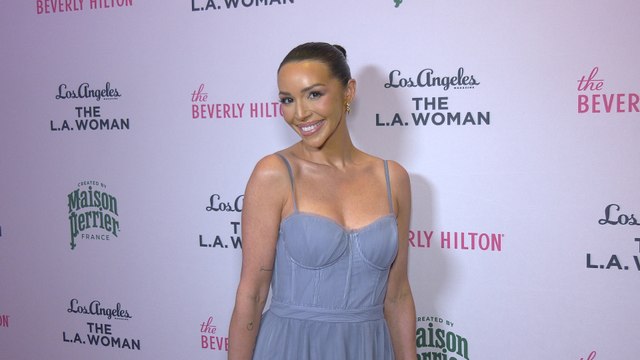 Scheana Shay on the pink carpet at the 2025 L.A. Woman Luncheon hosted by Los Angeles Magazine