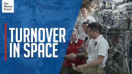 Cosmonaut Aleksey Ovchinin hands over command of ISS to Japanese astronaut Takuya Onishi