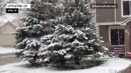 Mid-April snow blankets the Rockies