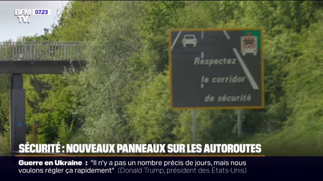 Sécurité routière: de nouveaux panneaux sur les autoroutes