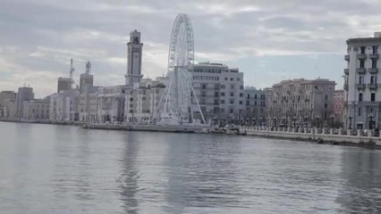 Bari, distesa di alghe sul lungomare