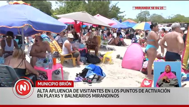 Registran alta afluencia de visitantes en los balnearios mirandinos durante la Semana Santa