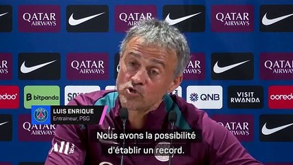 Luis Enrique : “Notre principale motivation est le record d’invincibilité”