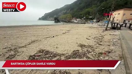 Bartın'da çöpler sahile vurdu