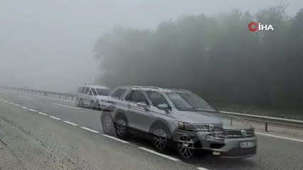 Sis Bursa’da trafiği kilitledi...İstanbul yolunda göz gözü görmedi