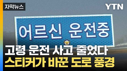 [자막뉴스] ‘어르신 운전 중’ 스티커, 고령자 사고 9% 줄었다 / YTN