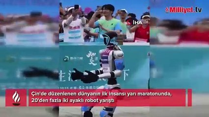 Çinli robotlar insanlara karşı maraton koştu