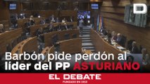 Barbón pide perdón al líder del PP asturiano por «no estar a la altura» y dar el espectáculo en el pleno