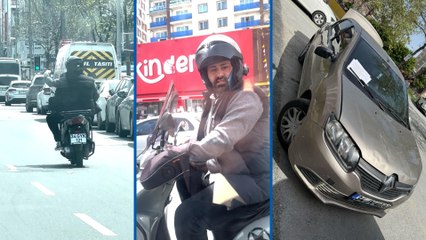 Esenyurt'ta motosikletli maganda otomobilin aynasını kırdı: 'Mahalleye gel kavga edeceğiz'