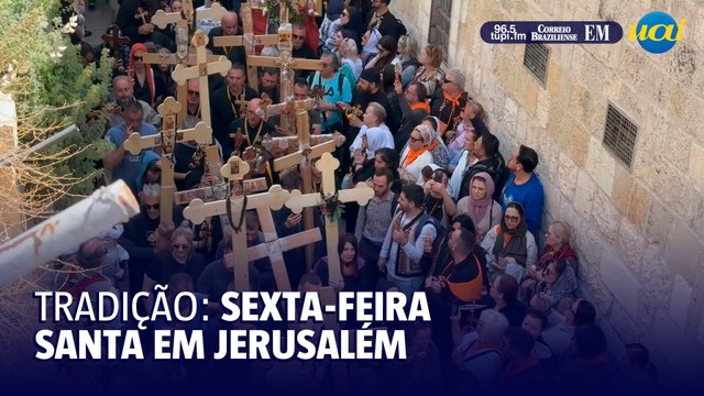 Cristãos celebram Sexta-Feira Santa em Jerusalém