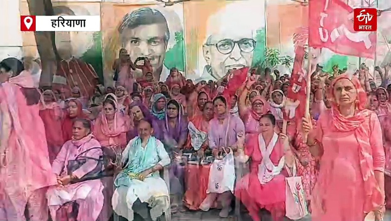 भिवानी में आंगनबाड़ी वर्कर्स और हेल्पर्स का विरोध, श्रुति चौधरी के निवास के सामने किया प्रदर्शन, दी उग्र आंदोलन की चेतावनी