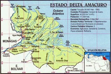 Map of Delta Amacuro State. Peta Negara Bagian Delta Amacuro. Delta Amacuro State Map. Map of State of Delta Amacuro. State of Delta Amacuro Map. Map of Delta Amacuro. Peta Delta Amacuro. Delta Amacuro Map. Mapa del Estado Delta Amacuro.