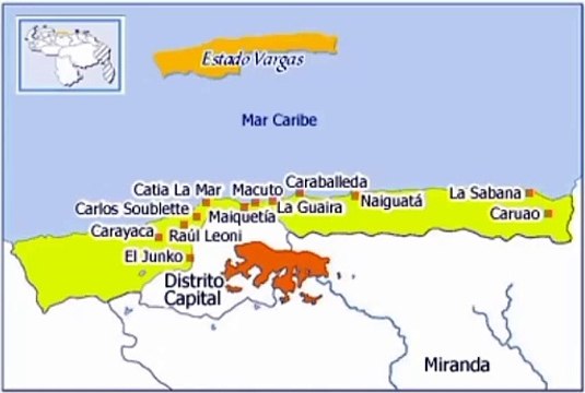 (Vargas) Map of La Guaira State. Peta Negara Bagian La Guaira. La Guaira State Map. Map of State of La Guaira. State of La Guaira Map. Map of La Guaira. Peta La Guaira. La Guaira Map. Mapa del Estado La Guaira. Mapa de La Guaira