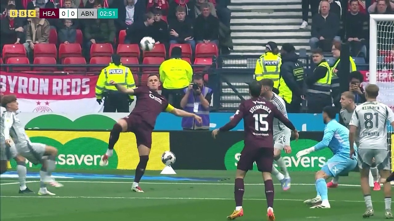 Hearts Vs Aberdeen 1 Half Scottish Cup Semi Final BBC