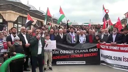 Ahlat’ta Gazze’ye destek yürüyüşü düzenlendi