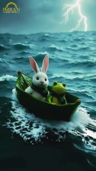 एक नन्हा खरगोश और तूफ़ान की रात | Emotional 3D Animal Rescue Story | Rabbit in the Rain | Cartoon