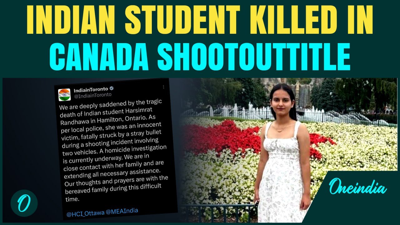 21 YEAR OLD Indian student killed by stray bullet in Canada, community demands justice