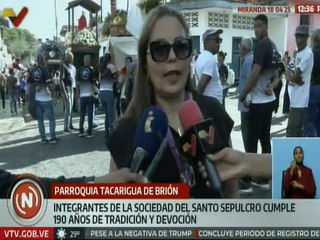 Familias de Tacarigua realizaron la tradicional procesión del Santo Sepulcro