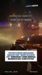 Pecinta BMW Menangis Melihat Ini! BMW Wagon E91 Disruduk Yaris Hingga Patah Roda