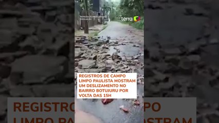 Deslizamento e queda de árvores são registrados após chuva no interior de SP #shorts