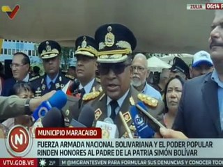 Realizados honores con motivo al 215° aniversario de la Declaración de la Independencia en el Zulia