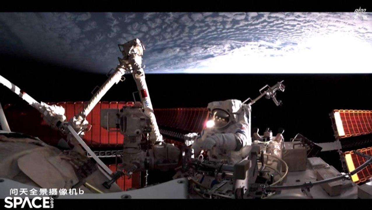 Chinese Astronauts Conduct Spacewalk To 'install Debris Protection Devices' On Space Station