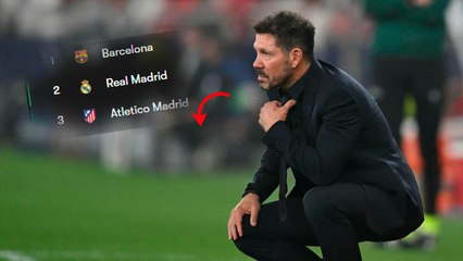 Simeone 'hundido' tras la derrota del Atlético de Madrid y poner el riesgo su posición en la tabla