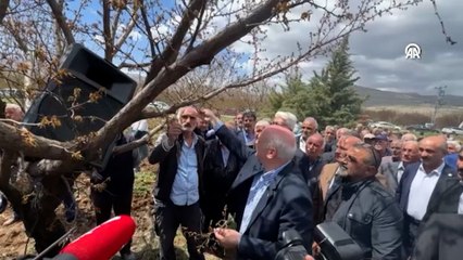 TZOB Genel Başkanı, Malatya'da zirai dondan etkilenen kayısı bahçelerini inceledi