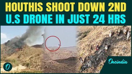 Houthis Blast American MQ-9 Drone Out of Sky with Homemade Missile — Wreckage in Sanaa Caught on Cam