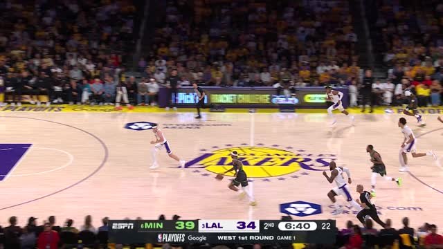 LeBron leaps out of nowhere for crazy block