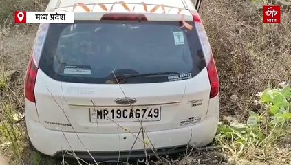 मैहर में कार और हाइवा की टक्कर, ग्रामीणों ने आग के हवाले किया ट्रक