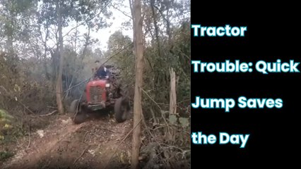 Tractor driver avoids disaster as he jumps off before crash