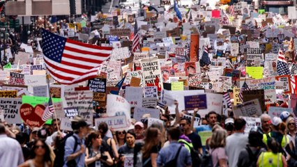 Gran manifestación contra Trump en todo Estados Unidos