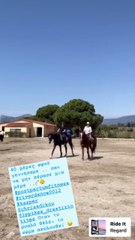 Η Ανθή Βούλγαρη κάνει ιππασία