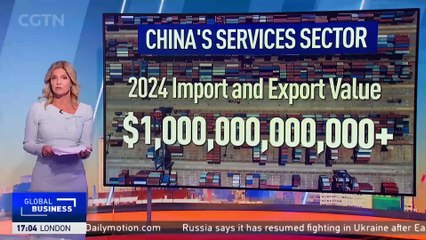 What does the China's services sector mean for the country's economy?