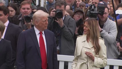 Trump surprises young girl with high-five at 2025 White House Easter Egg Roll