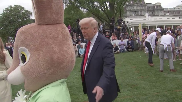 Trump mocks Biden's 2022 Easter bunny incident during 2025 Egg Roll appearance