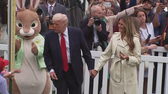 Trump and Melania Trump kick off 2025 White House Easter Egg Roll