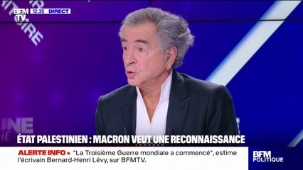 Création d'un État palestinien: "Ce n'est pas le moment", estime Bernard-Henri Lévy