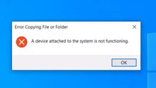 Solved - A device attached to the system is not functioning when copying files from phone to pc