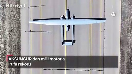 AKSUNGUR'dan milli motorla irtifa rekoru