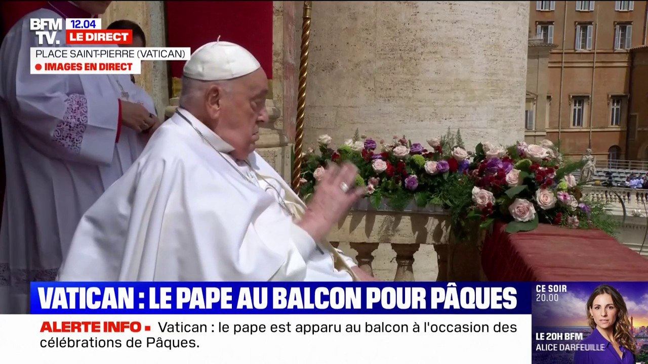 Vatican: le pape François au balcon pour Pâques