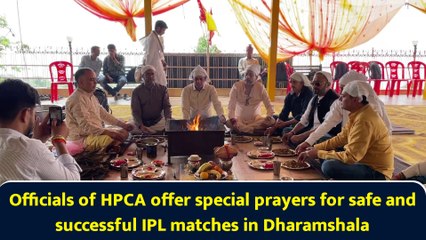 Officials of HPCA offer special prayers for safe and successful IPL matches in Dharamshala